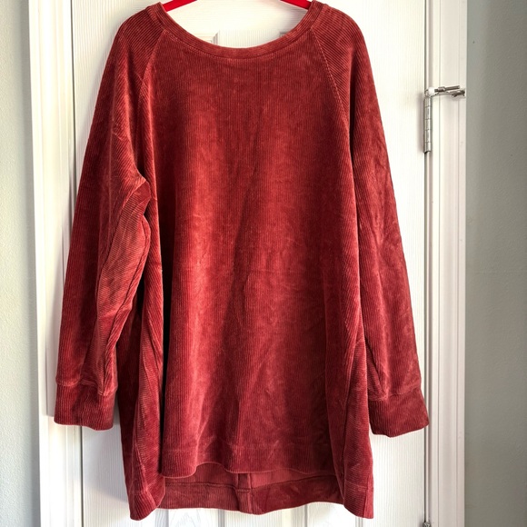 Soft Surroundings Rich Red Corduroy Top - Picture 6 of 7